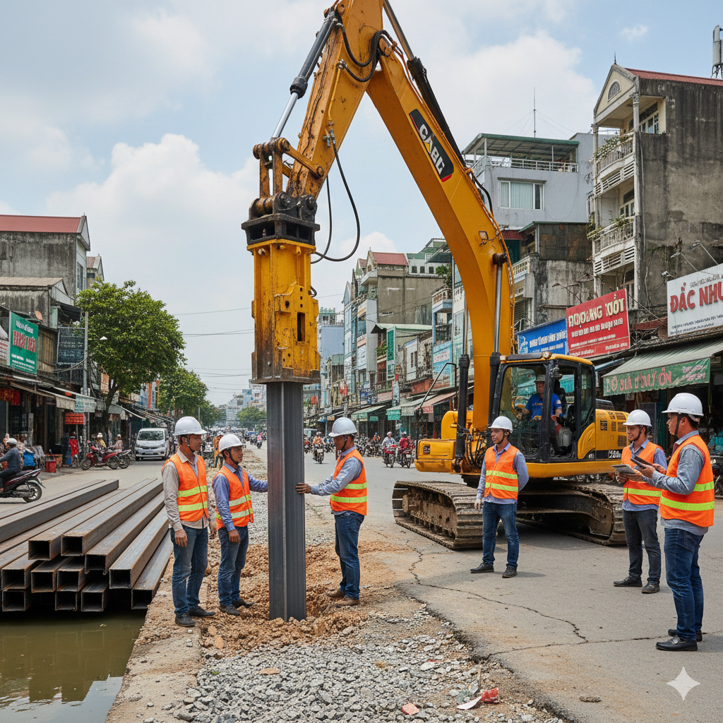 Dịch vụ ép cừ U chuyên nghiệp