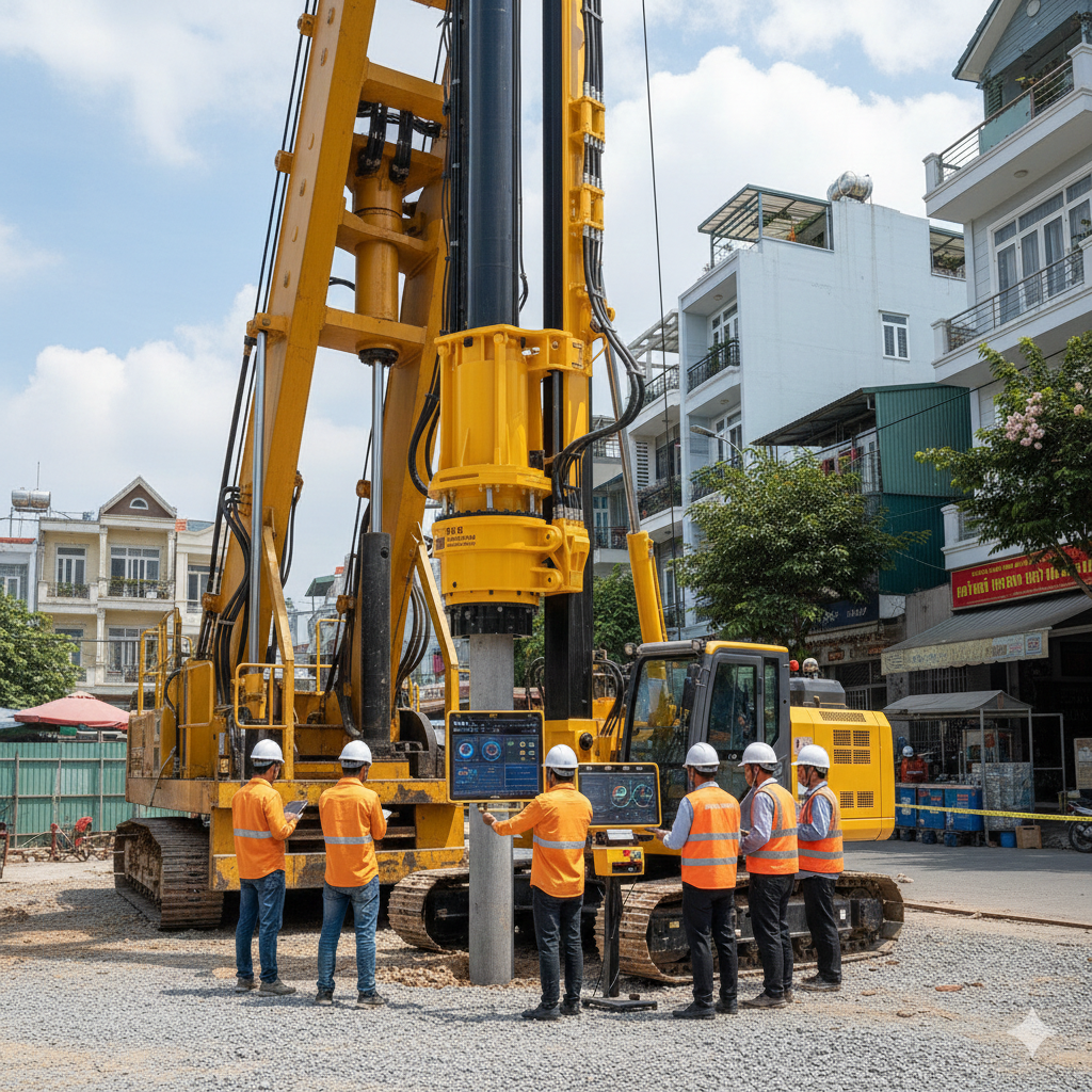Công nghệ ép cọc bê tông mới nhất