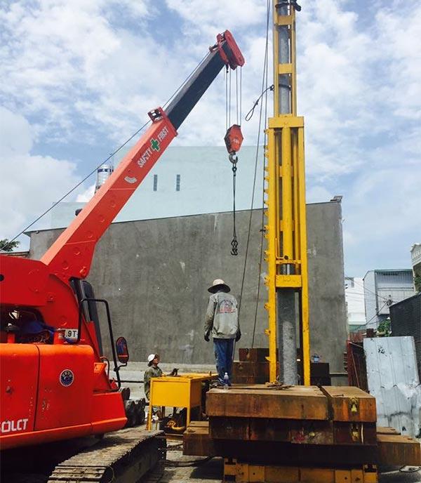 ép cọc nhà dân Hà Nội