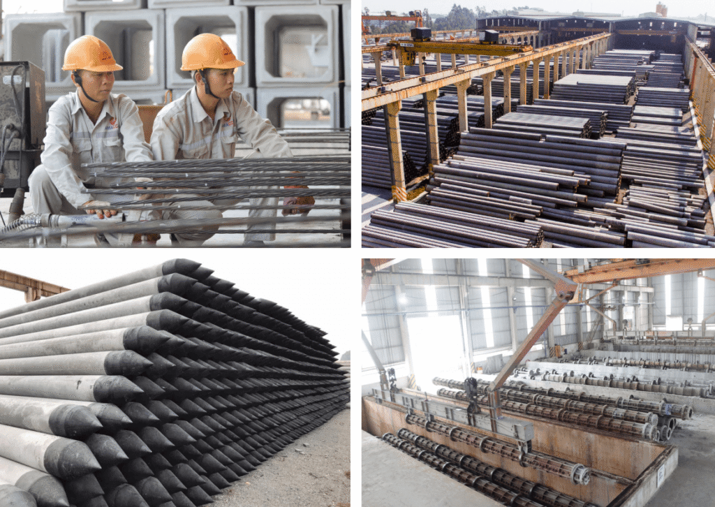 sản xuất cọc bê tông Hà Nội