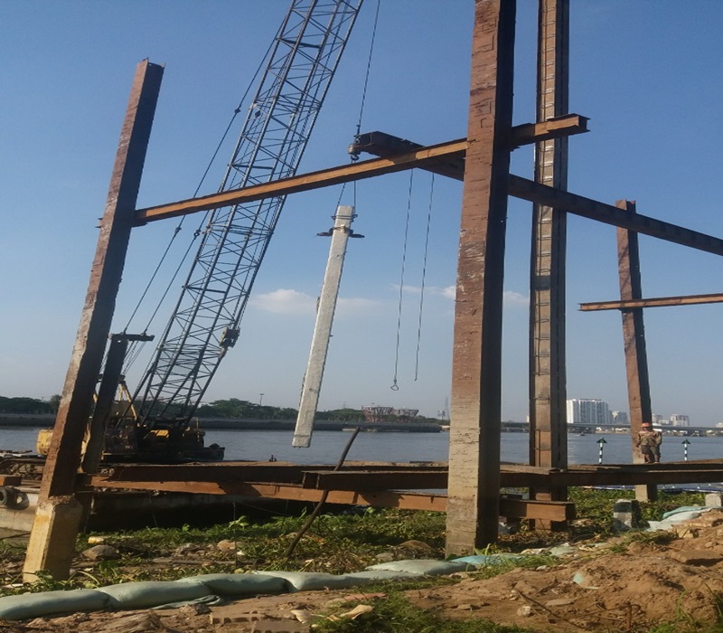 ép cọc bê tông Tây Hồ